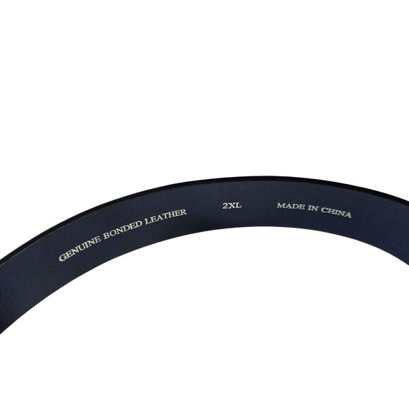 Leather Belt Ornate Silver tone Buckle Floral Embossing  women 2XL western - Picture 4 of 8